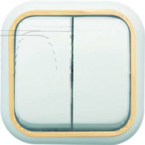 Выключатель 2-кл. ОП Валентина 10А IP20 А56-025 бел./зол. Кунцево 7635 оптом купить цена