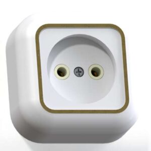 Розетка 1-м ОП Валентина РА10-266 10А IP20 бел./зол. Кунцево 7639 оптом купить цена