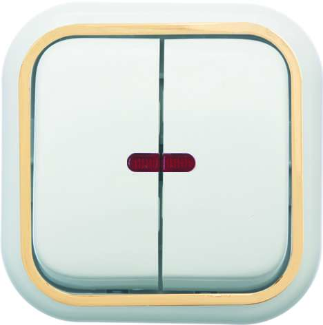 Выключатель 2-кл. ОП Валентина 10А IP20 7637 с индикацией бел./зол. Кунцево 7637 купить оптом выгодно Выключатель 2-кл. ОП Валентина 10А IP20 7637 с индикацией бел./зол. Кунцево 7637 оптом купить цена