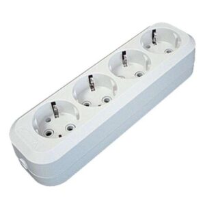 Колодка удлинителя 4-м с заземл. АБС-пластик UNIVersal E304 оптом купить цена