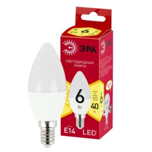 Лампочка светодиодная ЭРА RED LINE LED B35-6W-827-E14 R Е14 / E14 6 Вт свеча теплый белый свет купить оптом недорого