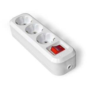 Колодка удлинителя 3-м с заземл. с выкл. АБС-пластик UNIVersal S303 оптом купить цена