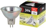 Лампочка галогенная ЭРА GU5.3-MR16-50W-12V-CL GU5.3 50 Вт софит теплый белый свет купить оптом недорого
