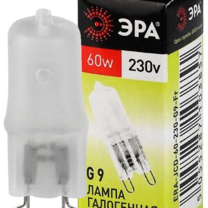 Лампочка галогенная ЭРА G9-JCD-60-230V-FR G9 60Вт капсула матовая теплый белый свет купить оптом недорого