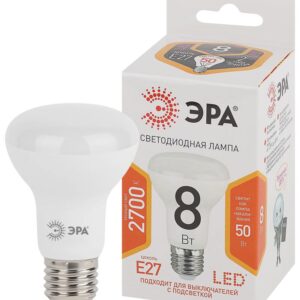 Лампочка светодиодная ЭРА STD LED R63-8W-827-E27 Е27 / Е27 8Вт рефлектор теплый белый свет купить оптом недорого