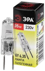Лампочка галогенная ЭРА GY6.35-JCD-35W-230V GY6.35 35Вт капсула теплый белый свет купить оптом недорого