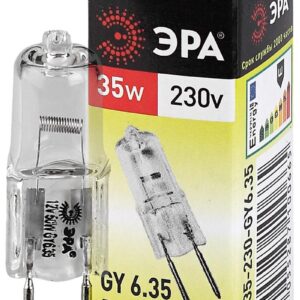 Лампочка галогенная ЭРА GY6.35-JCD-35W-230V GY6.35 35Вт капсула теплый белый свет купить оптом недорого