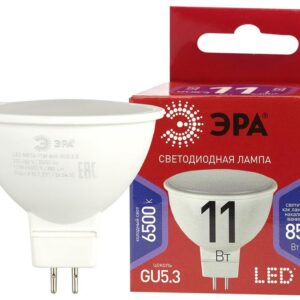 Лампочка светодиодная ЭРА RED LINE LED MR16-11W-865-GU5.3 R GU5.3 11 Вт софит холодный дневной свет купить оптом недорого