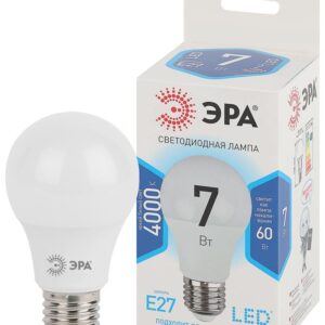Лампочка светодиодная ЭРА STD LED A60-7W-840-E27 E27 / Е27 7Вт груша нейтральный белый свет купить оптом недорого