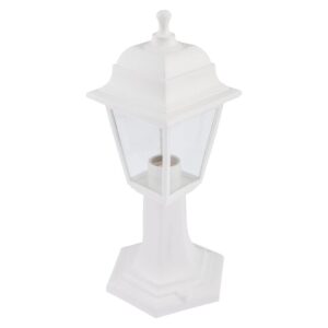 Садово-парковый светильник ЭРА НТУ 04-60-001 белый 4 гранный напольный IP44 Е27 max60Вт купить оптом недорого