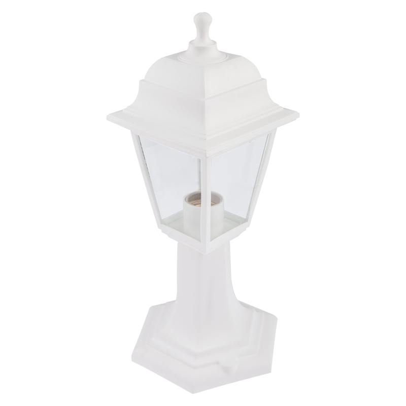 Садово-парковый светильник ЭРА НТУ 04-60-001 белый 4 гранный напольный IP44 Е27 max60Вт оптом купить хорошая цена Садово-парковый светильник ЭРА НТУ 04-60-001 белый 4 гранный напольный IP44 Е27 max60Вт купить оптом недорого