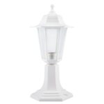 Садово-парковый светильник ЭРА НТУ 06-60-001 белый 6 гранный напольный IP44 Е27 max60Вт купить оптом недорого