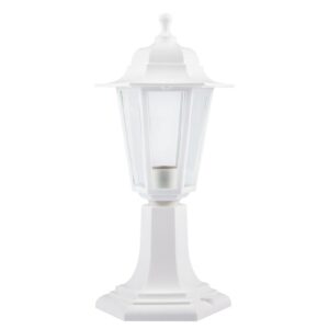 Садово-парковый светильник ЭРА НТУ 06-60-001 белый 6 гранный напольный IP44 Е27 max60Вт купить оптом недорого