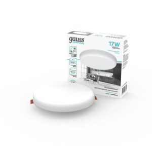 Светильник светодиодный Elementary 17Вт 4000К IP20 1600лм 220-240В ДВО круг бел. GAUSS 9034460218 оптом купить цена
