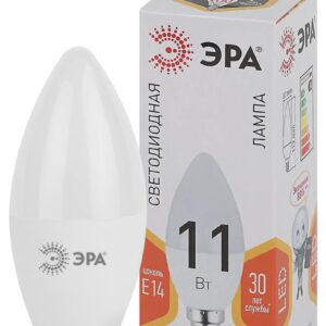 Лампочка светодиодная ЭРА STD LED B35-11W-827-E14 E14 / Е14 11Вт свеча теплый белый свет купить оптом недорого