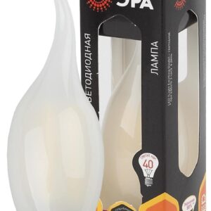 Лампочка светодиодная ЭРА F-LED BXS-5W-827-E14 frost Е14 / Е14 5Вт филамент свеча на ветру матовая теплый свет купить оптом недорого