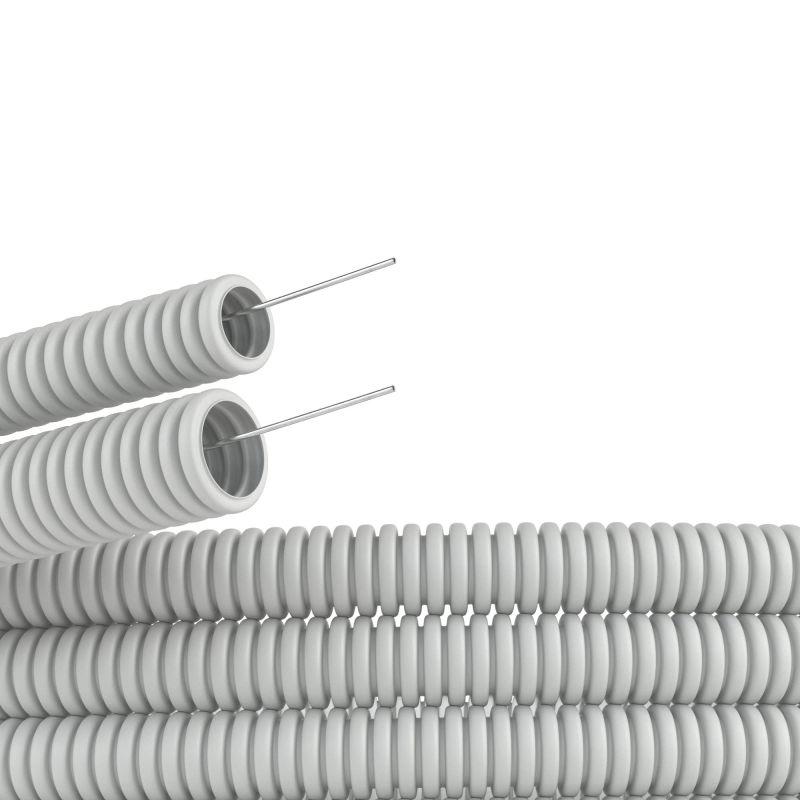 Труба гофрированная ПВХ гибкая легкая d16мм с протяжкой сер. (уп.25м) DKC 9191625 купить оптом выгодно Труба гофрированная ПВХ гибкая легкая d16мм с протяжкой сер. (уп.25м) DKC 9191625 оптом купить цена