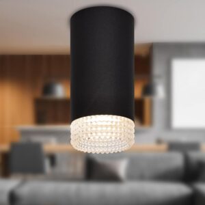 Светильник настенно-потолочный спот ЭРА OL40 BK/CL MR16 GU10 IP20 черный