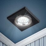 DK8 CH/BK Светильник ЭРА декор стекло квадрат MR16