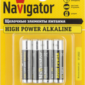 Элемент питания алкалиновый AAA/LR03 94 751 NBT-NE-LR03-BP4 (блист.4шт) Navigator 94751 оптом купить цена