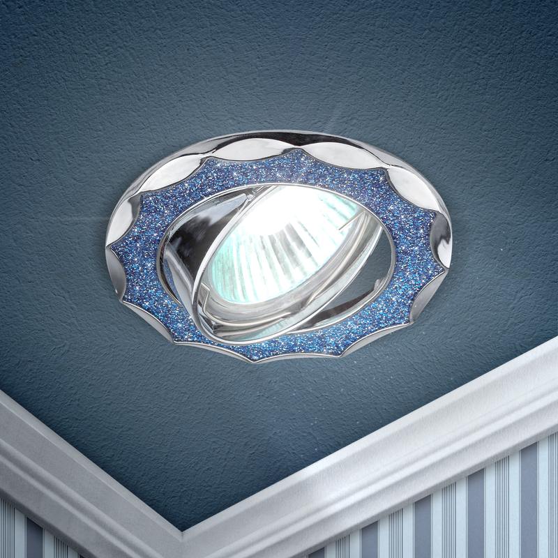 DK17 CH/SHBL2 Светильник ЭРА декор круглый со стеклянной крошкой MR16 DK17 CH/SHBL2 Светильник ЭРА декор круглый со стеклянной крошкой MR16