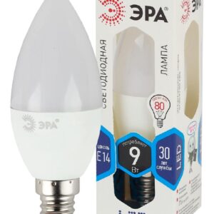 Лампочка светодиодная ЭРА STD LED B35-9W-840-E14 E14 / Е14 9Вт свеча нейтральный белый свeт купить оптом недорого