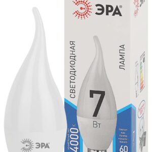 Лампочка светодиодная ЭРА STD LED BXS-7W-840-E14 E14 / Е14 7Вт свеча на ветру нейтральный белый свет купить оптом недорого