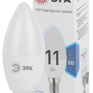 Лампочка светодиодная ЭРА STD LED B35-11W-840-E14 E14 / Е14 11Вт свеча нейтральный белый свeт купить оптом недорого