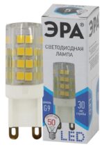 Лампочка светодиодная ЭРА STD LED JCD-5W-CER-840-G9 G9 5Вт керамика капсула нейтральный белый свет купить оптом недорого