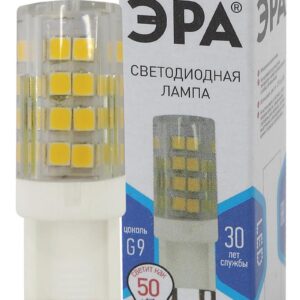 Лампочка светодиодная ЭРА STD LED JCD-5W-CER-840-G9 G9 5Вт керамика капсула нейтральный белый свет купить оптом недорого
