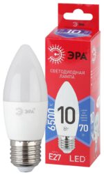 Лампочка светодиодная ЭРА RED LINE LED B35-10W-865-E27 R E27 / Е27 10Вт свеча холодный дневной свет купить оптом недорого