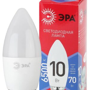 Лампочка светодиодная ЭРА RED LINE LED B35-10W-865-E27 R E27 / Е27 10Вт свеча холодный дневной свет купить оптом недорого
