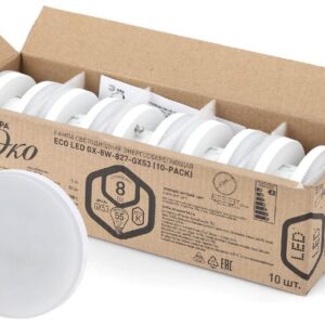 Лампочка светодиодная ЭРА RED LINE ECO LED GX-8W-827-GX53 (10-PACK) GX53 8Вт таблетка теплый белый свет купить оптом недорого