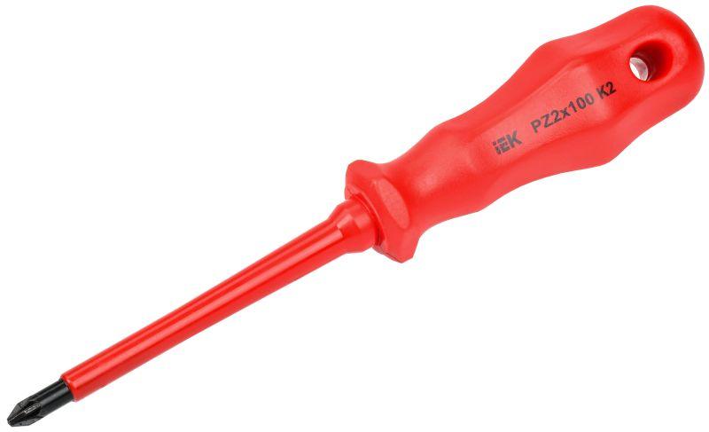 Отвертка диэлектрическая крестовая PZ2х100 K2 1000В ARMA2L 3 IEK A2L3-SC30-K2-PZ-20-100 купить оптом выгодно Отвертка диэлектрическая крестовая PZ2х100 K2 1000В ARMA2L 3 IEK A2L3-SC30-K2-PZ-20-100 оптом купить цена