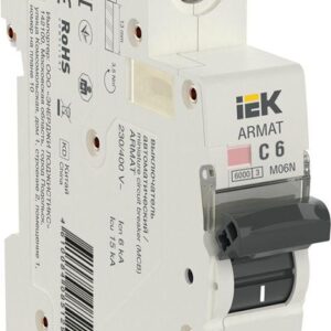 Выключатель автоматический модульный 1п C 6А M06N ARMAT IEK AR-M06N-1-C006 оптом купить цена