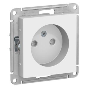 Розетка 1-м СП AtlasDesign 16А IP20 без заземл. защ. шторки механизм бел. SE ATN000149 оптом купить цена