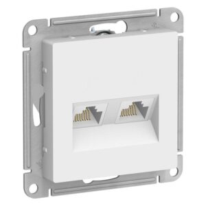 Розетка компьютерная 2-м AtlasDesign RJ45 кат.5E механизм бел. SE ATN000185 оптом купить цена