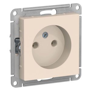 Розетка 1-м СП AtlasDesign 16А IP20 без заземл. без защ. шторок механизм беж. SE ATN000241 оптом купить цена