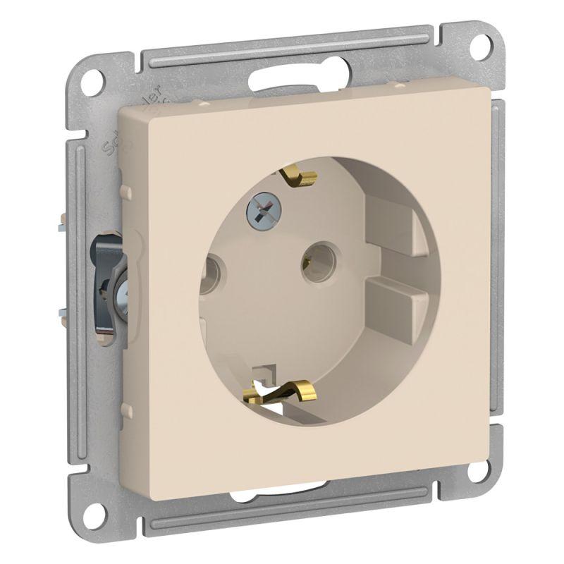 Розетка 1-м СП AtlasDesign 16А IP20 с заземл. механизм беж. SE ATN000243 купить оптом выгодно Розетка 1-м СП AtlasDesign 16А IP20 с заземл. механизм беж. SE ATN000243 оптом купить цена