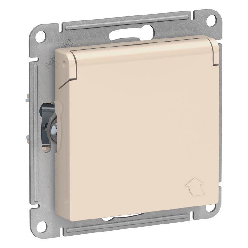 Розетка 1-м СП AtlasDesign 16А IP20 с заземл. защ. шторки с крышкой механизм беж. SE ATN000246 купить оптом выгодно Розетка 1-м СП AtlasDesign 16А IP20 с заземл. защ. шторки с крышкой механизм беж. SE ATN000246 оптом купить цена