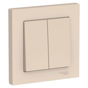 Выключатель 2-кл. СП AtlasDesign 10А IP20 (сх. 5) 10AX в сборе беж. SE ATN000252 оптом купить цена