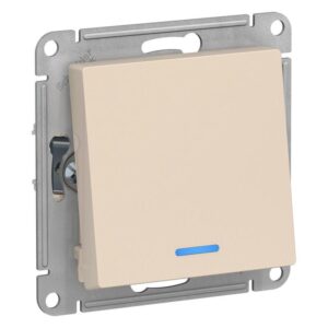 Переключатель проходной 1-кл. СП AtlasDesign 10А IP20 (сх. 6а) 10AX с подсветкой механизм беж. SE ATN000263 оптом купить цена