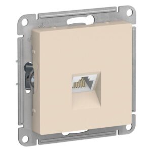 Розетка компьютерная 1-м AtlasDesign RJ45 кат.5E механизм беж. SE ATN000283 оптом купить цена