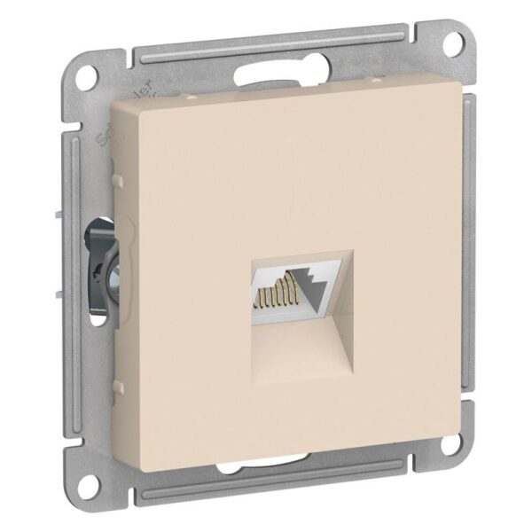 Розетка компьютерная 1-м AtlasDesign RJ45 кат.5E механизм беж. SE ATN000283 оптом купить цена