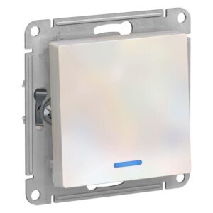 Выключатель 1-кл. СП AtlasDesign 10А IP20 (сх. 1а) 10AX с подсветкой механизм жемчуж. SE ATN000413 оптом купить цена