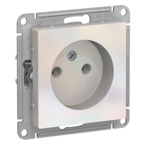 Розетка 1-м СП AtlasDesign 16А IP20 без заземл. без защ. шторок механизм жемчуж. SE ATN000441 оптом купить цена