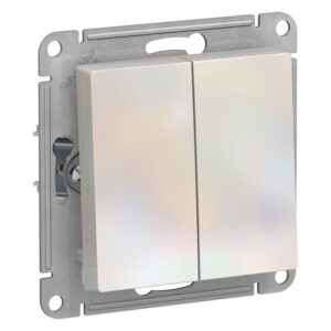 Выключатель 2-кл. СП AtlasDesign 10А IP20 (сх. 5) 10AX механизм жемчуж. SE ATN000451 оптом купить цена