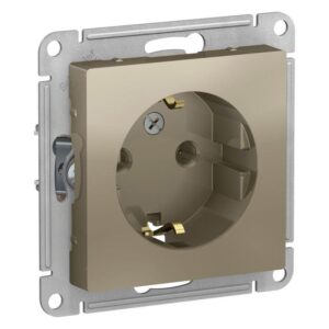 Розетка 1-м СП AtlasDesign 16А IP20 с заземл. механизм шампань SE ATN000543 оптом купить цена