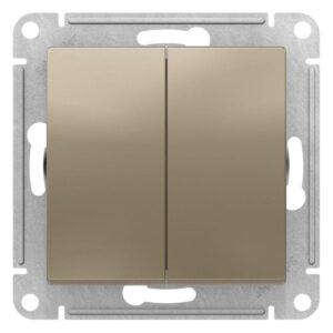 Переключатель перекрестный 2-кл. AtlasDesign 2хсх.7 10АХ механизм шампань SE ATN000573 оптом купить цена