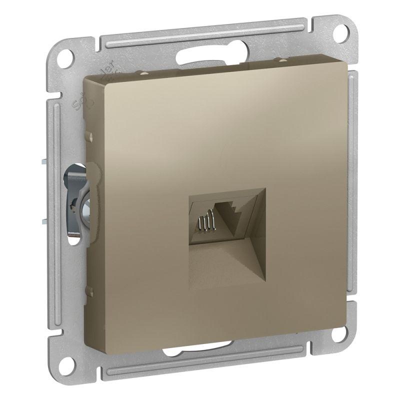 Розетка телефонная 1-м СП AtlasDesign RJ11 механизм шампань SE ATN000581 купить оптом выгодно Розетка телефонная 1-м СП AtlasDesign RJ11 механизм шампань SE ATN000581 оптом купить цена